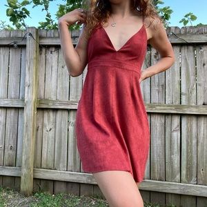 Beautiful burnt orange dress with cross straps